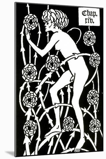 Hermaphrodite Amongst the Roses from Le Morte D'Arthur by Sir Thomas Malory, 1894-Aubrey Beardsley-Mounted Giclee Print