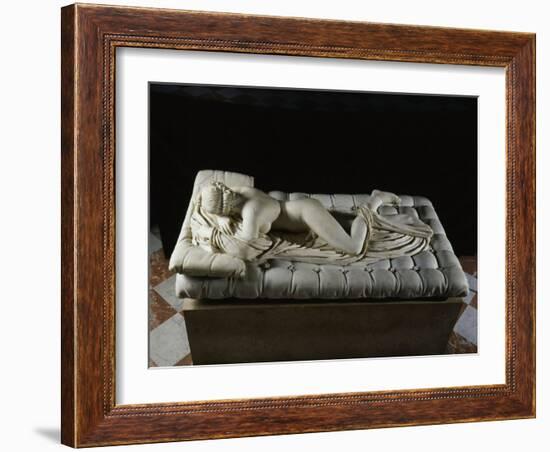 Hermaphrodite Sleeping, Marble, 2nd century AD, Imperial Roman from Baths of Diocletian, Rome-null-Framed Photographic Print