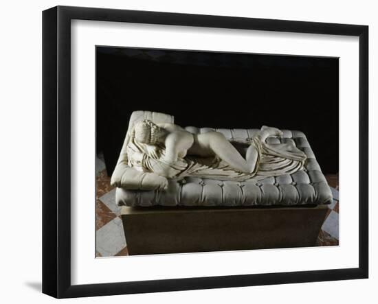 Hermaphrodite Sleeping, Marble, 2nd century AD, Imperial Roman from Baths of Diocletian, Rome-null-Framed Photographic Print