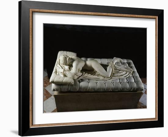 Hermaphrodite Sleeping, Marble, 2nd century AD, Imperial Roman from Baths of Diocletian, Rome-null-Framed Photographic Print