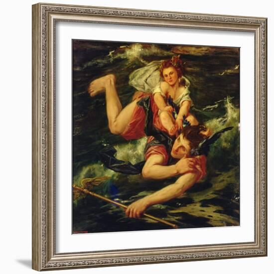 Hermes and the Infant Bacchus, 1927-Charles Haslewood Shannon-Framed Giclee Print