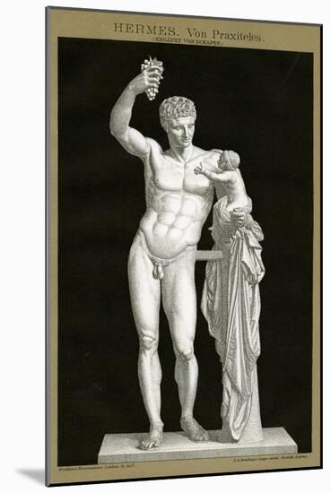 Hermes and the Infant Dionysos Attributed to Praxiteles C.1895 (Colour Chromolithograph)-null-Mounted Giclee Print