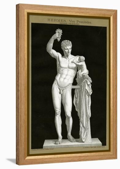 Hermes and the Infant Dionysos Attributed to Praxiteles C.1895 (Colour Chromolithograph)-null-Framed Premier Image Canvas