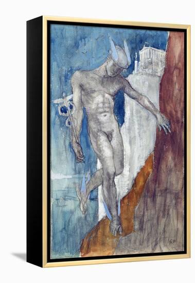 Hermes Descending (Pencil & W/C)-Glyn Warren Philpot-Framed Premier Image Canvas