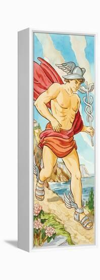 Hermes (Greek), Mercury (Roman), Mythology-Encyclopaedia Britannica-Framed Stretched Canvas