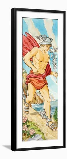Hermes (Greek), Mercury (Roman), Mythology-Encyclopaedia Britannica-Framed Art Print