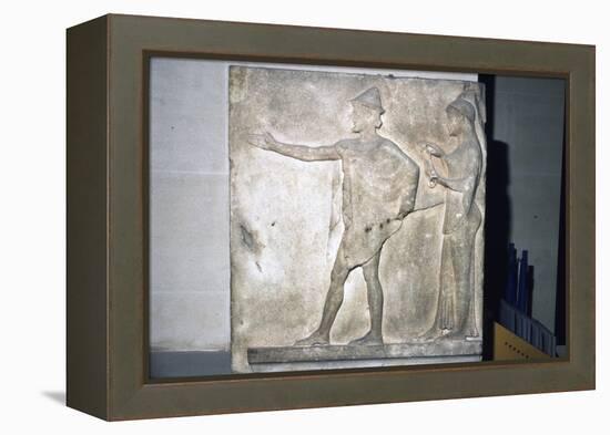 Hermes. Greek relief from Thasos, Greece, c470 BC-Unknown-Framed Premier Image Canvas