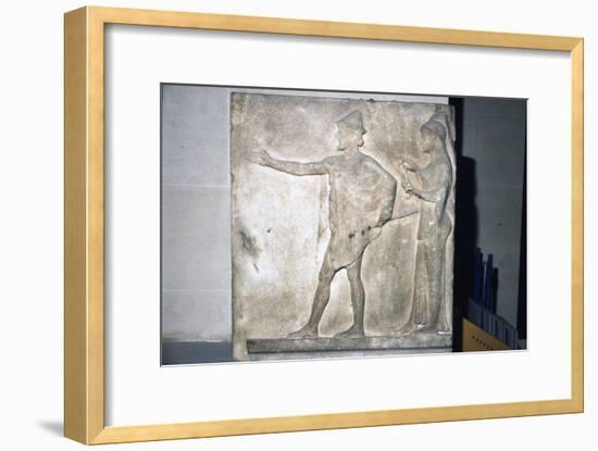 Hermes. Greek relief from Thasos, Greece, c470 BC-Unknown-Framed Giclee Print