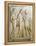 Hermes, Orpheus and Eurydice, Relief, Roman Copy of the Original from the 5th Century BC-null-Framed Premier Image Canvas