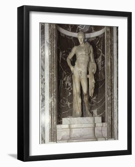 Hermès,  statue marbre,  ancienne collection Campana,  1798 et conservée au Musée du Louvre-null-Framed Giclee Print