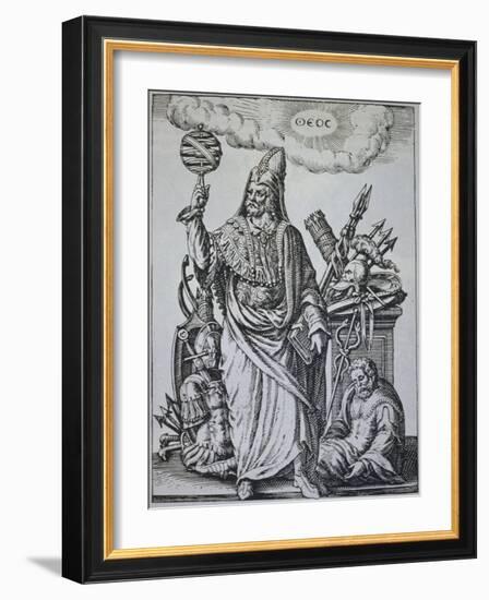 Hermes Trismegistus Book Illustration-Johann Theodor de Bry-Framed Giclee Print