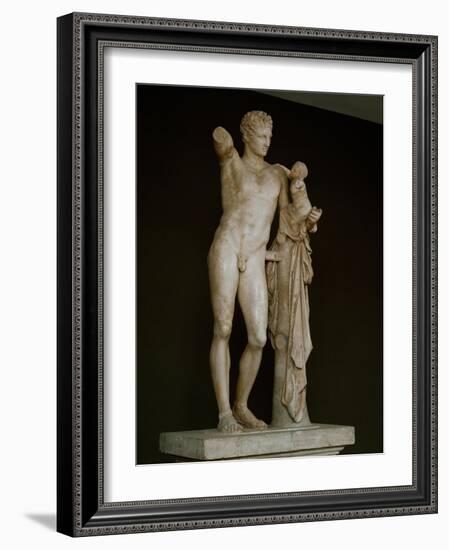 Hermes with Infant Dionysos on His Arm-Praxiteles-Framed Giclee Print