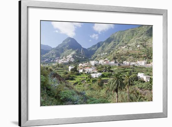 Hermigua, Roques De San Pedro Rock, Terraecd Fields, La Gomera, Canary Islands, Spain, Europe-Markus Lange-Framed Photographic Print