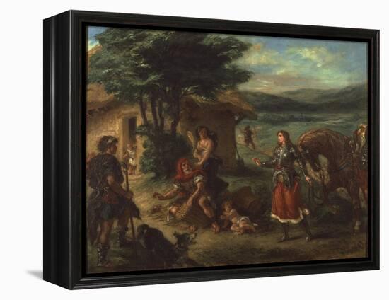 Herminie Et Les Bergers - Erminia and the Shepherds, by Delacroix, Eugene (1798-1863). Oil on Canva-Ferdinand Victor Eugene Delacroix-Framed Premier Image Canvas