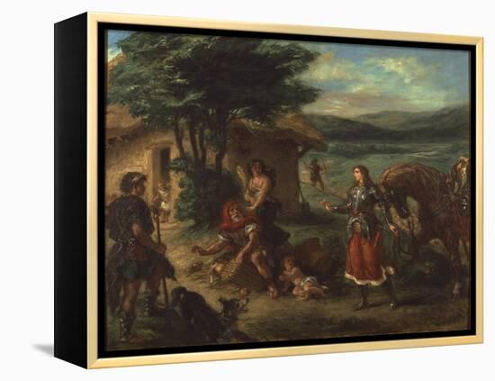 Herminie Et Les Bergers - Erminia and the Shepherds, by Delacroix, Eugene (1798-1863). Oil on Canva-Ferdinand Victor Eugene Delacroix-Framed Premier Image Canvas