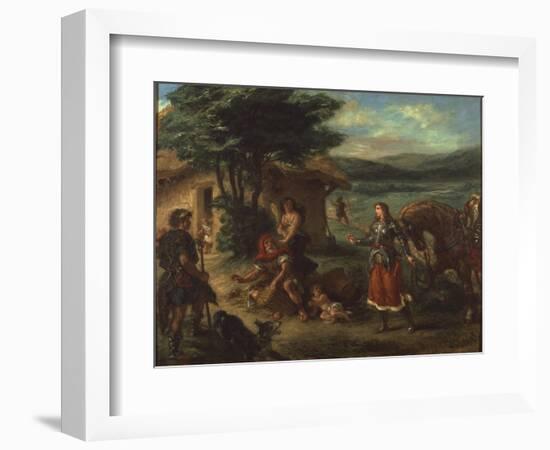 Herminie Et Les Bergers - Erminia and the Shepherds, by Delacroix, Eugene (1798-1863). Oil on Canva-Ferdinand Victor Eugene Delacroix-Framed Giclee Print