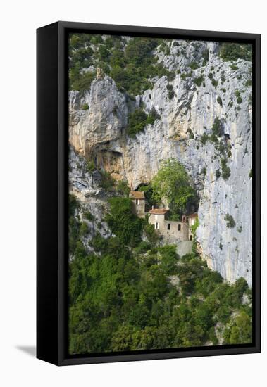 Hermitage in Galamus Gorge, French Pyrenees, France-Rob Cousins-Framed Premier Image Canvas