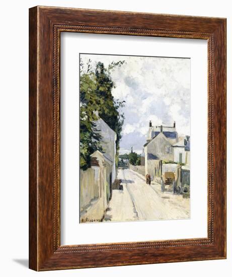 Hermitage Street, Pontoise, 1874-Camille Pissarro-Framed Premium Giclee Print