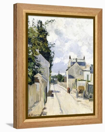 Hermitage Street, Pontoise, 1874-Camille Pissarro-Framed Premier Image Canvas