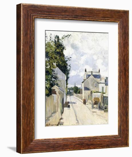 Hermitage Street, Pontoise, 1874-Camille Pissarro-Framed Giclee Print