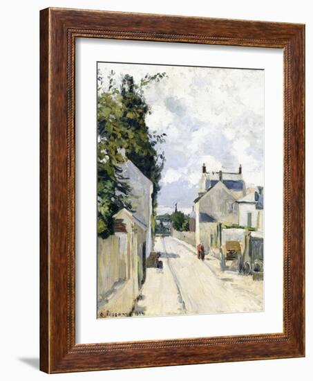 Hermitage Street, Pontoise, 1874-Camille Pissarro-Framed Giclee Print