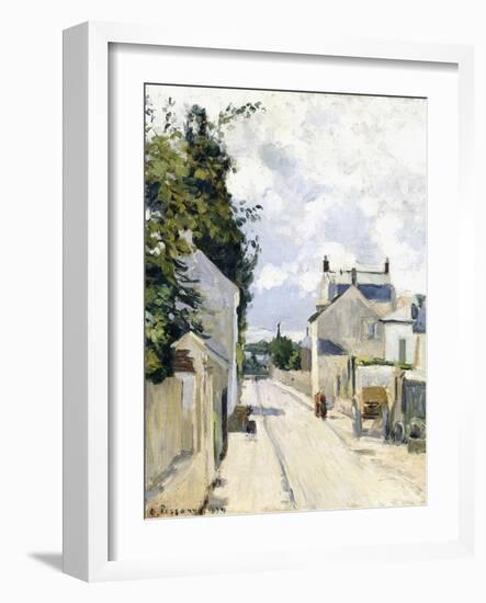 Hermitage Street, Pontoise, 1874-Camille Pissarro-Framed Giclee Print