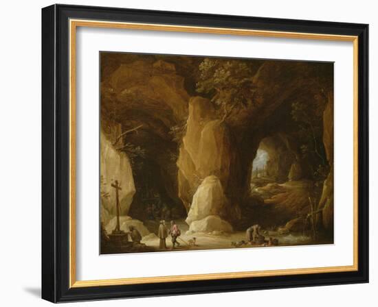 Hermits in a Cave, 17Th Century-David the Younger Teniers-Framed Giclee Print