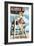 Hermosa Beach, California - Lifeguard Pinup-Lantern Press-Framed Art Print