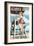 Hermosa Beach, California - Lifeguard Pinup-Lantern Press-Framed Art Print