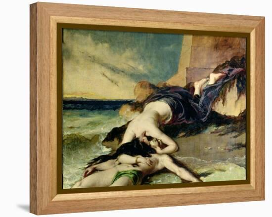 Hero and Leander-William Etty-Framed Premier Image Canvas