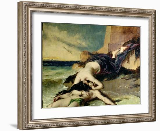 Hero and Leander-William Etty-Framed Giclee Print