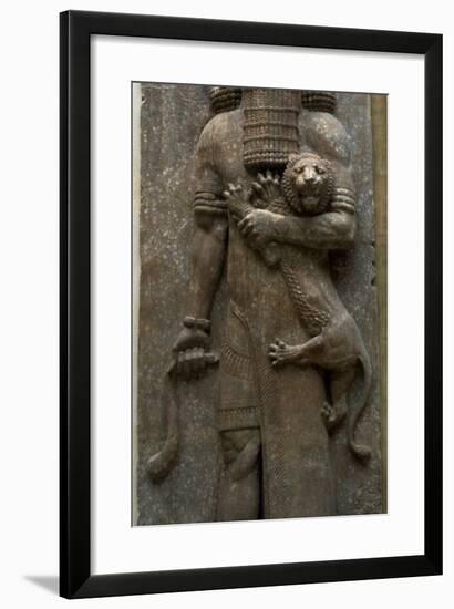 Hero Gilgamesh Mastering a Lion, 722-705 BC-null-Framed Giclee Print