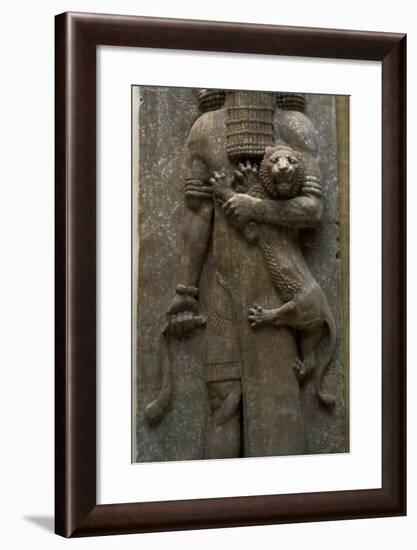 Hero Gilgamesh Mastering a Lion, 722-705 BC-null-Framed Giclee Print