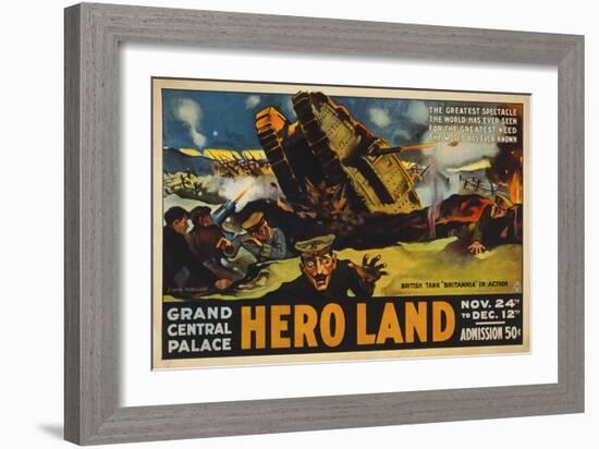 Hero Land, WWI Movie Poster-null-Framed Giclee Print