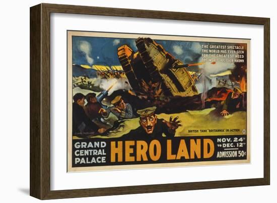 Hero Land, WWI Movie Poster-null-Framed Giclee Print