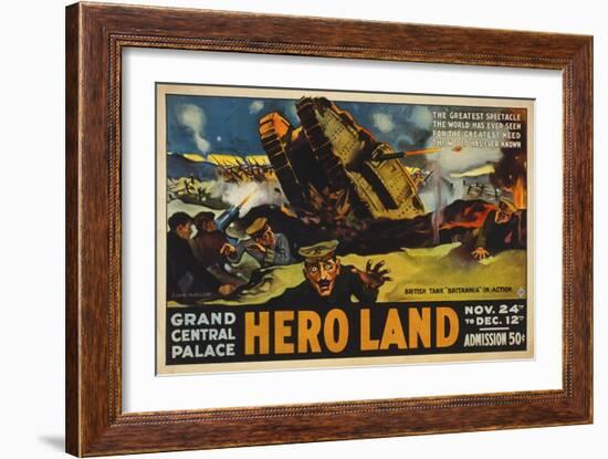 Hero Land, WWI Movie Poster-null-Framed Giclee Print