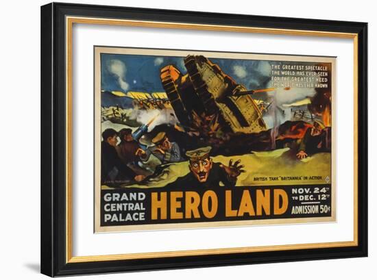 Hero Land, WWI Movie Poster-null-Framed Giclee Print