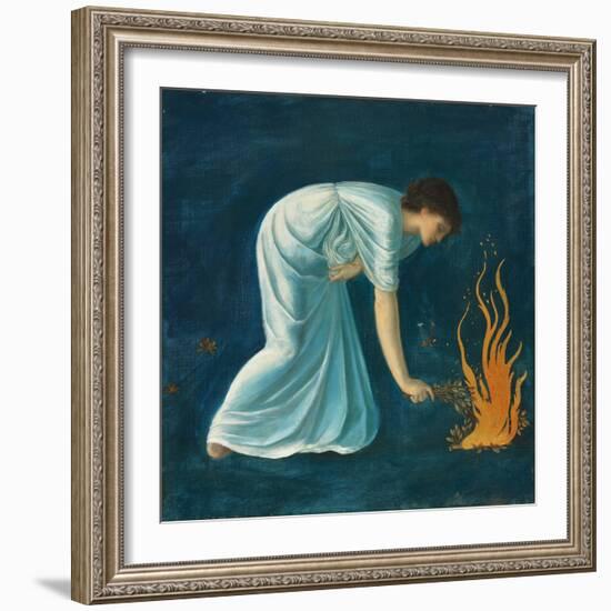 Hero war in der griechischen Mythologie eine Priesterin der Aphrodite in Sestos-Edward Burne-Jones-Framed Giclee Print