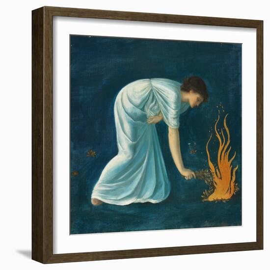 Hero war in der griechischen Mythologie eine Priesterin der Aphrodite in Sestos-Edward Burne-Jones-Framed Giclee Print