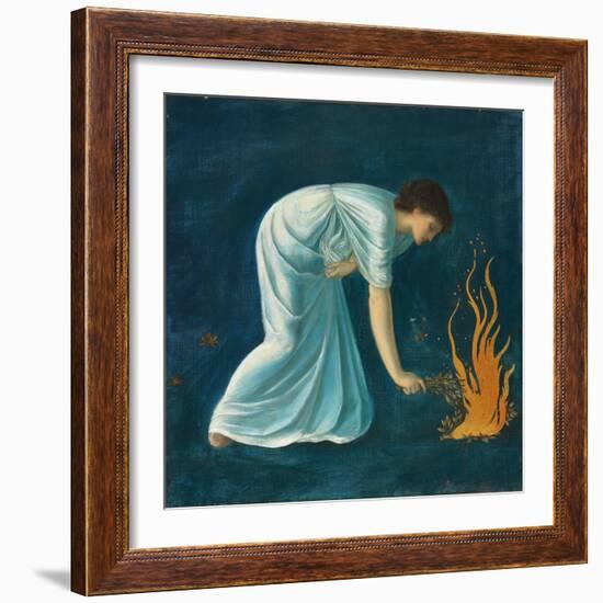 Hero war in der griechischen Mythologie eine Priesterin der Aphrodite in Sestos-Edward Burne-Jones-Framed Giclee Print