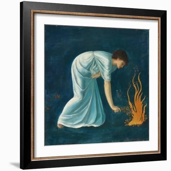 Hero war in der griechischen Mythologie eine Priesterin der Aphrodite in Sestos-Edward Burne-Jones-Framed Giclee Print