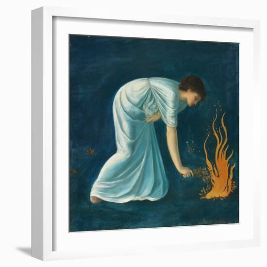 Hero war in der griechischen Mythologie eine Priesterin der Aphrodite in Sestos-Edward Burne-Jones-Framed Giclee Print