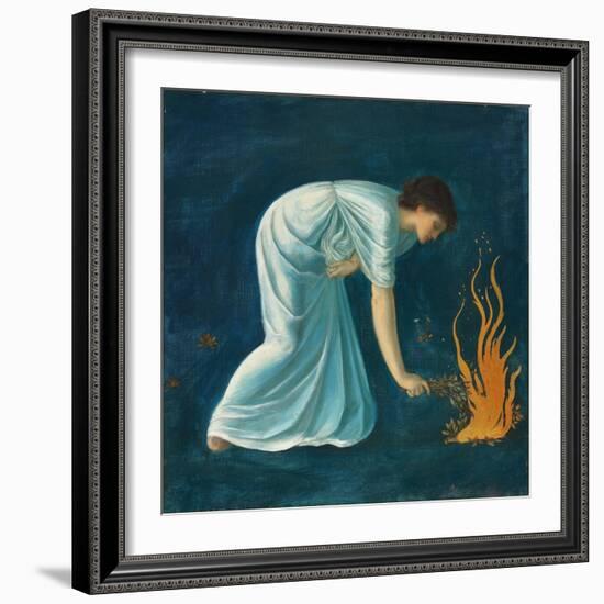 Hero war in der griechischen Mythologie eine Priesterin der Aphrodite in Sestos-Edward Burne-Jones-Framed Giclee Print