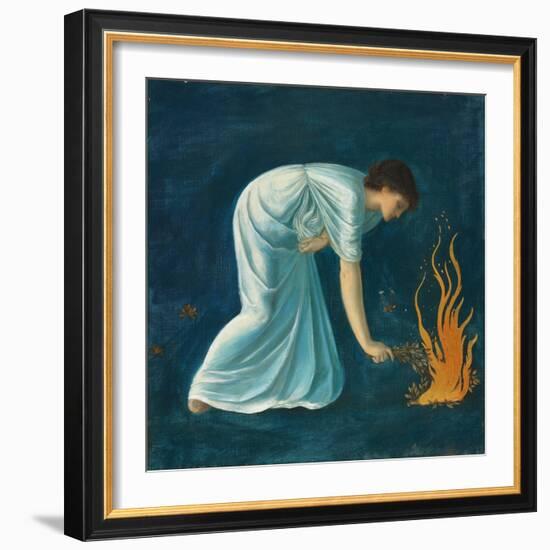 Hero war in der griechischen Mythologie eine Priesterin der Aphrodite in Sestos-Edward Burne-Jones-Framed Giclee Print