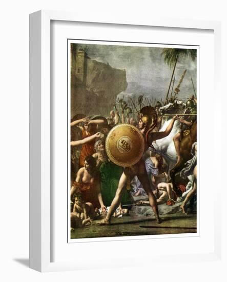 Hero Worship: Detail from the Intervention of the Sabine Women, 1799-Jacques-Louis David-Framed Giclee Print