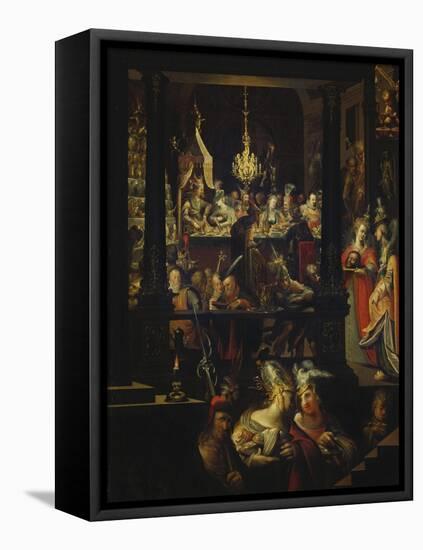 Herod's Feast-Bartholomaeus Strobel-Framed Premier Image Canvas