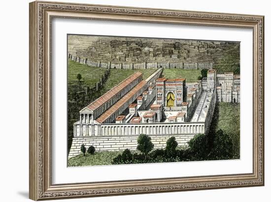 Herod's Temple When Jerusalem was Within the Roman Empire-null-Framed Giclee Print