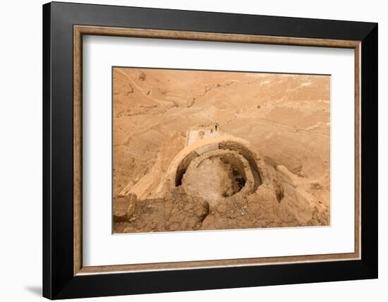 Herod the Great's Hanging Palace from Above, Judaean Desert Beyond, Masada, Israel, Middle East-Eleanor Scriven-Framed Photographic Print