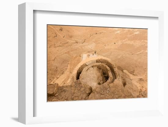 Herod the Great's Hanging Palace from Above, Judaean Desert Beyond, Masada, Israel, Middle East-Eleanor Scriven-Framed Photographic Print