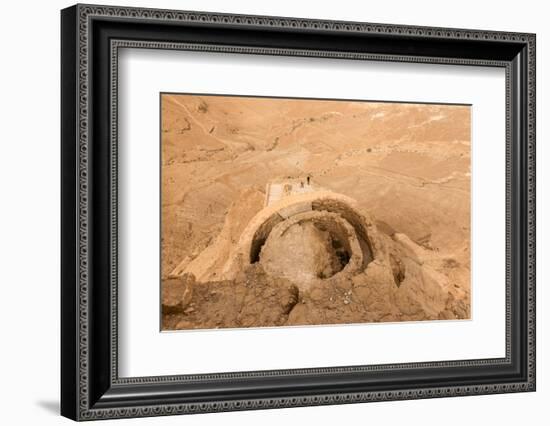 Herod the Great's Hanging Palace from Above, Judaean Desert Beyond, Masada, Israel, Middle East-Eleanor Scriven-Framed Photographic Print